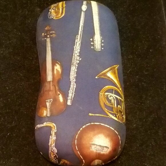 Vintage Nicole Miller Eyeglass Case - Musical Instruments Design - Picture 1 of 6